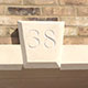 House number hand carved on site House number hand carved on site