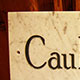 Nameplate with sandblast lettering Nameplate with sandblast lettering