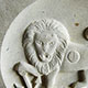 Lion carved on reclaimed Purbeck stone Lion carved on reclaimed Purbeck stone