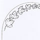 Round top headstone with ivy carving Round top headstone with ivy carving