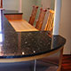 Island in polished Emerald Pearl Granite Island in polished Emerald Pearl Granite
